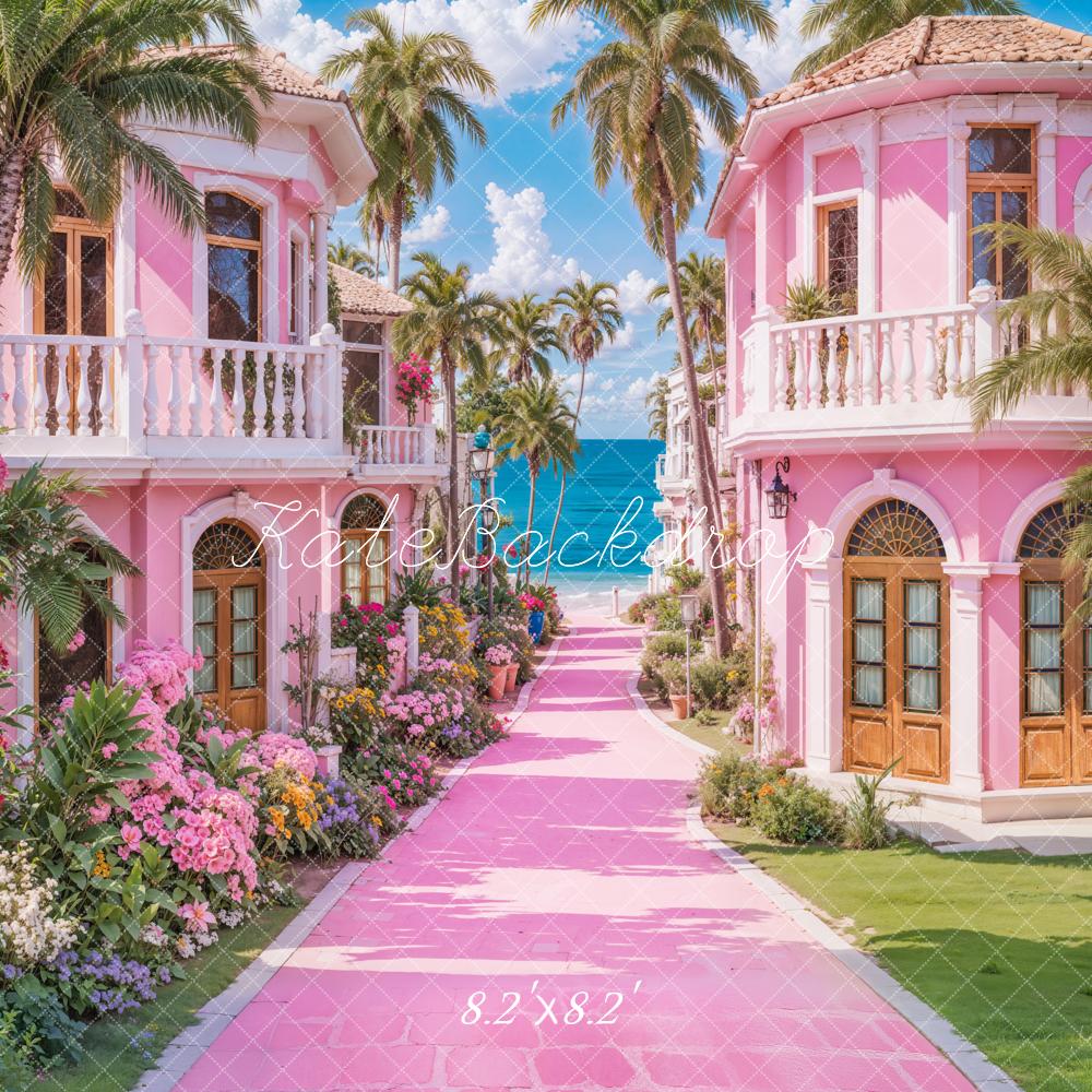 Fondo de Villa de Fantasía de Muñeca de Moda Rosa Playas Designed by Emetselch