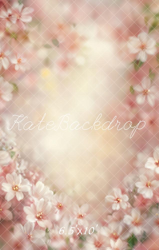 Kate Spring Floral Bokeh Pink Backdrop Designed by Emetselch
