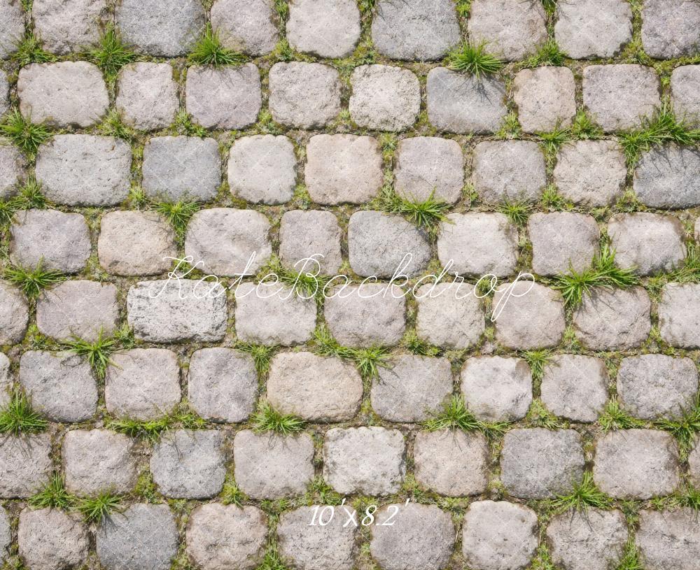 Kate Cobblestone Grass Floor Printed Backdrop Designed by Vertigo Productions