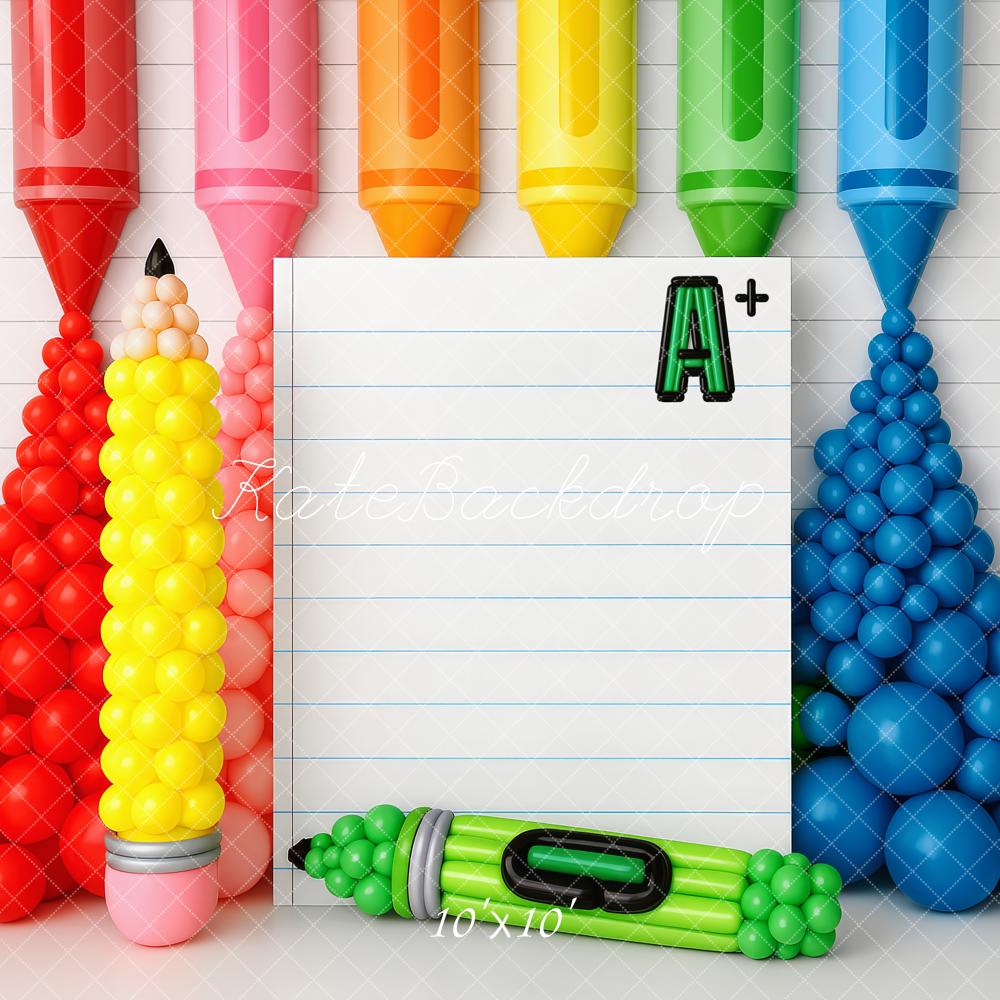 Back to School A+ Krijt Kleurrijke Foto Achtergrond Designed by Patty Roberts