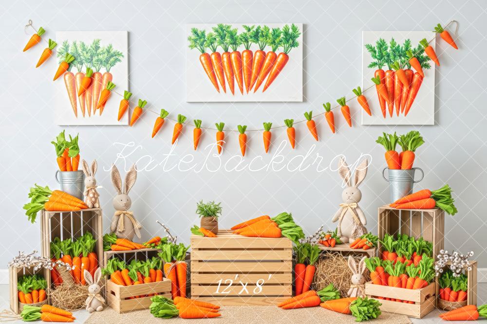 Kate Easter Bunny Carrot Crates Backdrop Designed by Patty Roberts