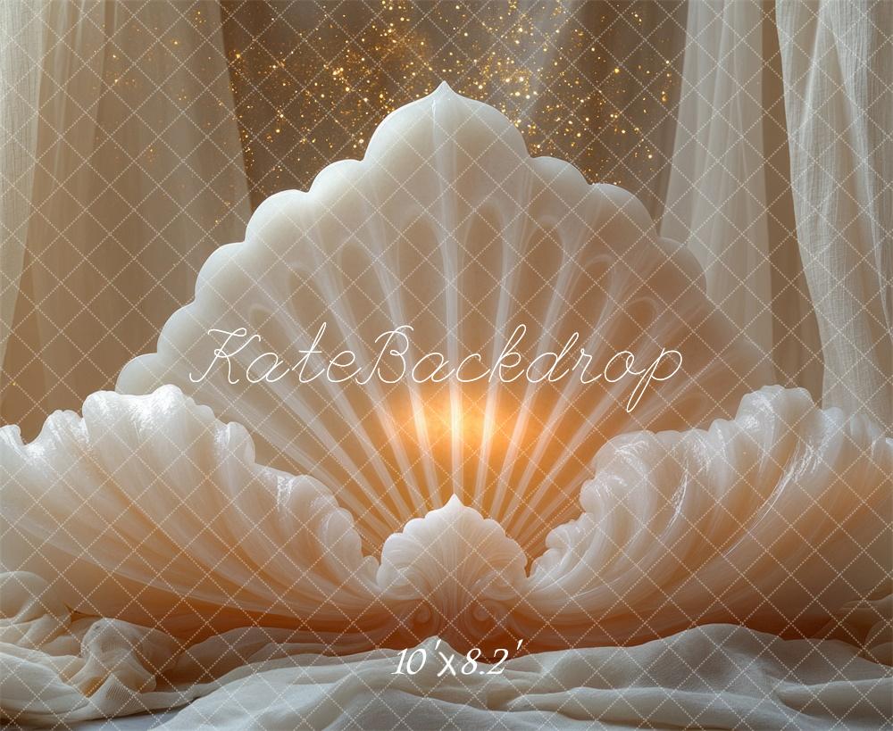 Kate Seashell Elegant Glow Backdrop Designed by Mini MakeBelieve