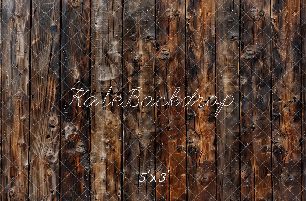 Kate Dark Burnt Wood Plank Floor Backdrop Designed by Patty Roberts