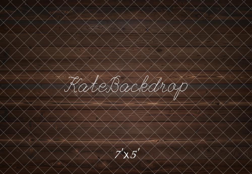 Kate Dark Brown Wood Plank Floor Backdrop Designed by Kate Image