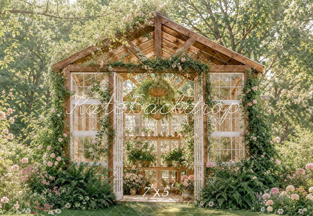 Kate Summer Greenhouse Flower Arch Garden Printed Backdrop Designed by Emetselch