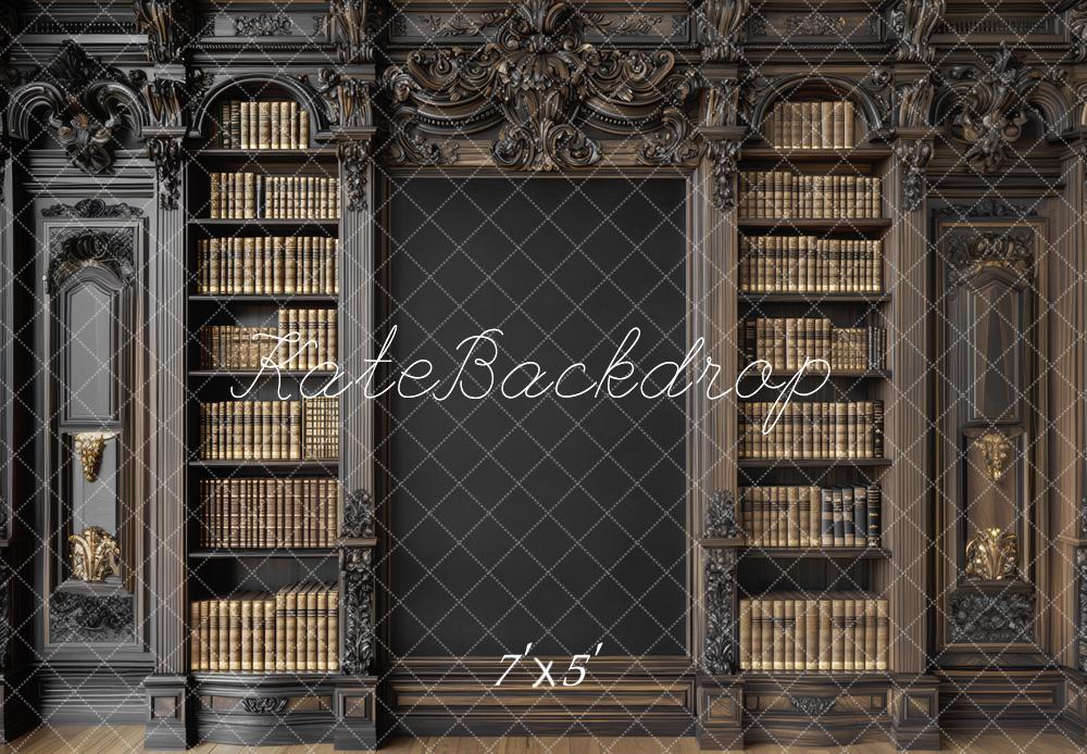 Kate Graduation Vintage Library Bookshelf Chalkboard Backdrop Designed by Mini MakeBelieve