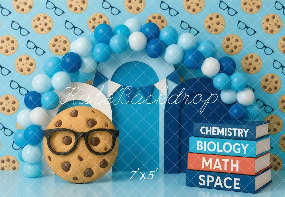 Kate Back to School Cookie Books Balloons Backdrop Designed by Mini MakeBelieve