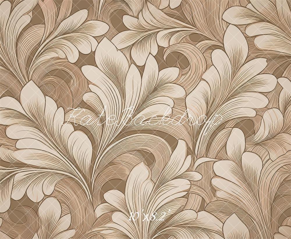 Mid Century Modern Retro Neutraal Behangpatroon Foto Achtergrond Designed by Mandy Ringe Photography