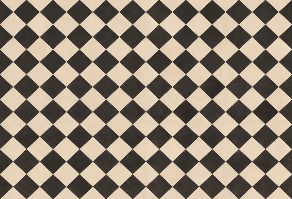 Kate Black Beige Checkered Plaid Floor Printed Backdrop Designed by Kate Image