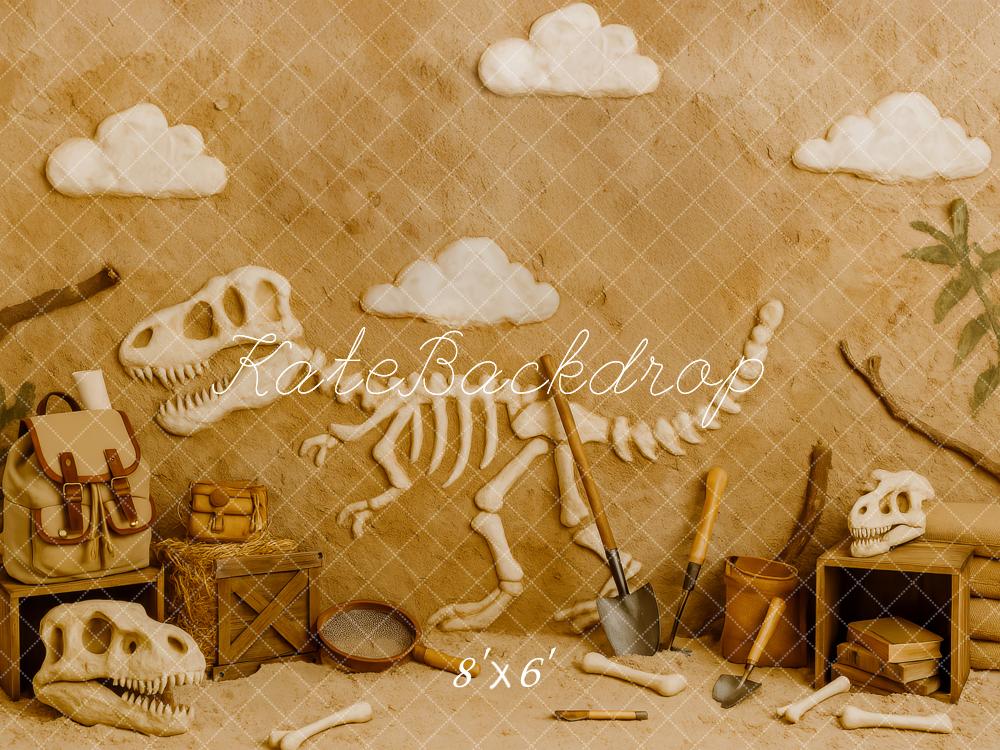 Kate Cake Smash Archaeology Dinosaur Fossil Backdrop Designed by Patty Roberts