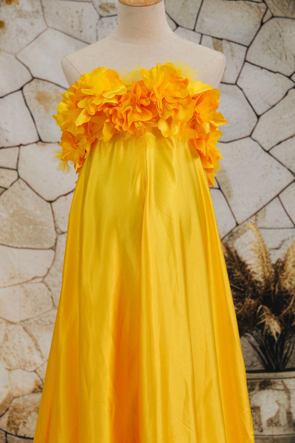 Kate Simulated Silk Strapless Trailing Custom Maternity Photoshoot Gowns