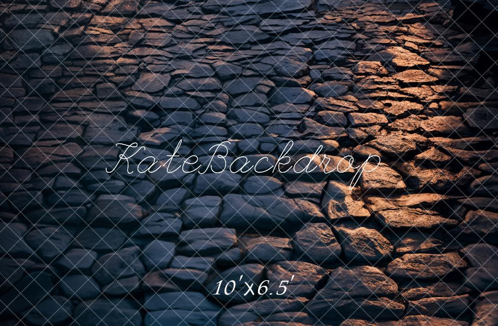 Kate Night Cobblestone Path Floor Backdrop Designed by Emetselch