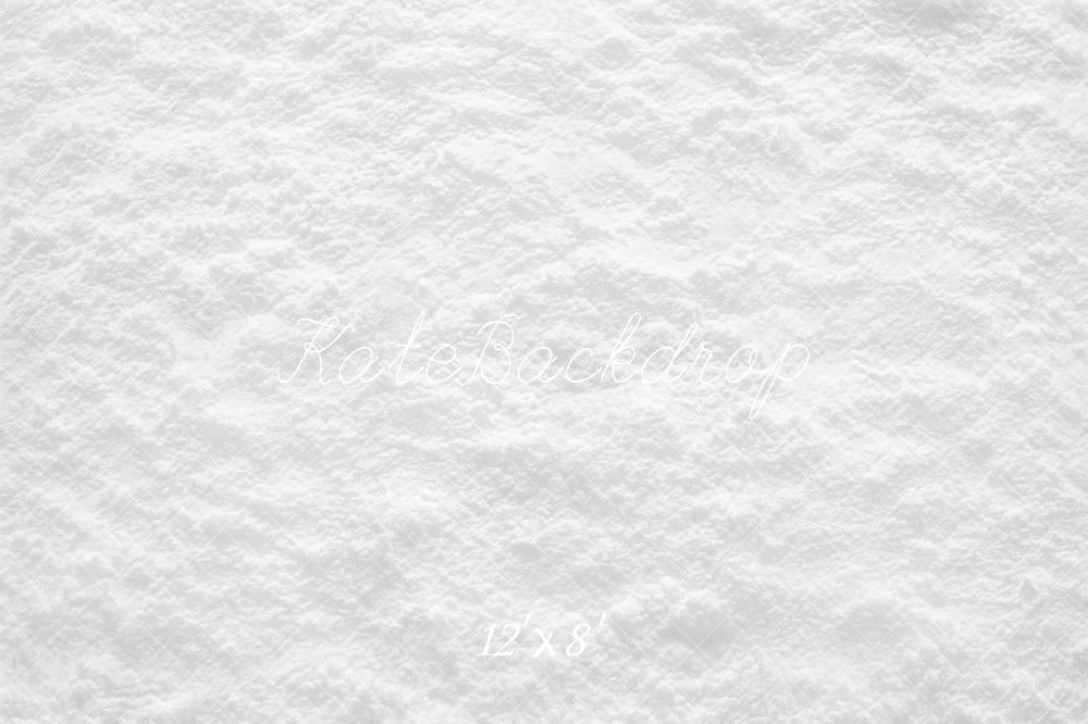 Kate White Snow Texture Floor Printed Backdrop Designed by Kate Image
