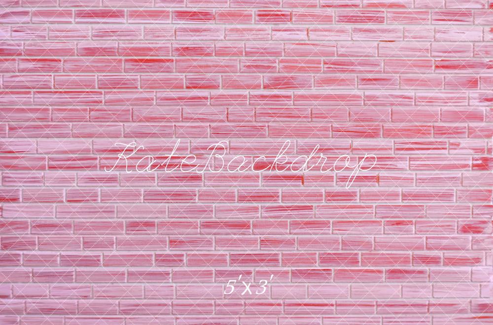 Kate Pink Brick Wall Backdrop Designed by Mini MakeBelieve