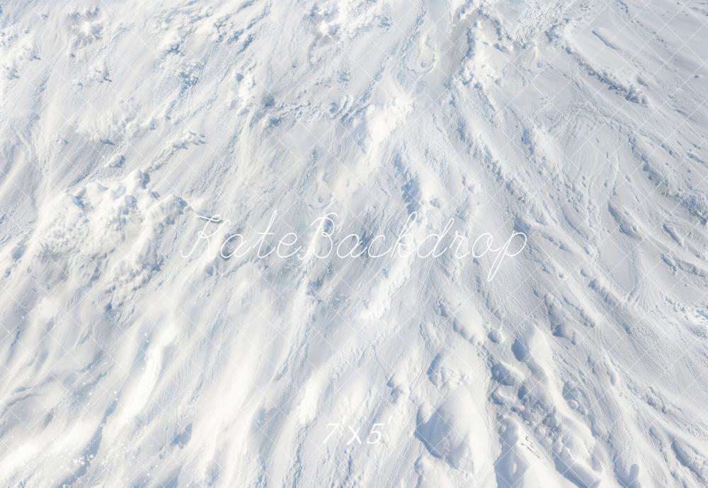 Kate White Snow Abstract Texture Floor Backdrop Designed by Emetselch