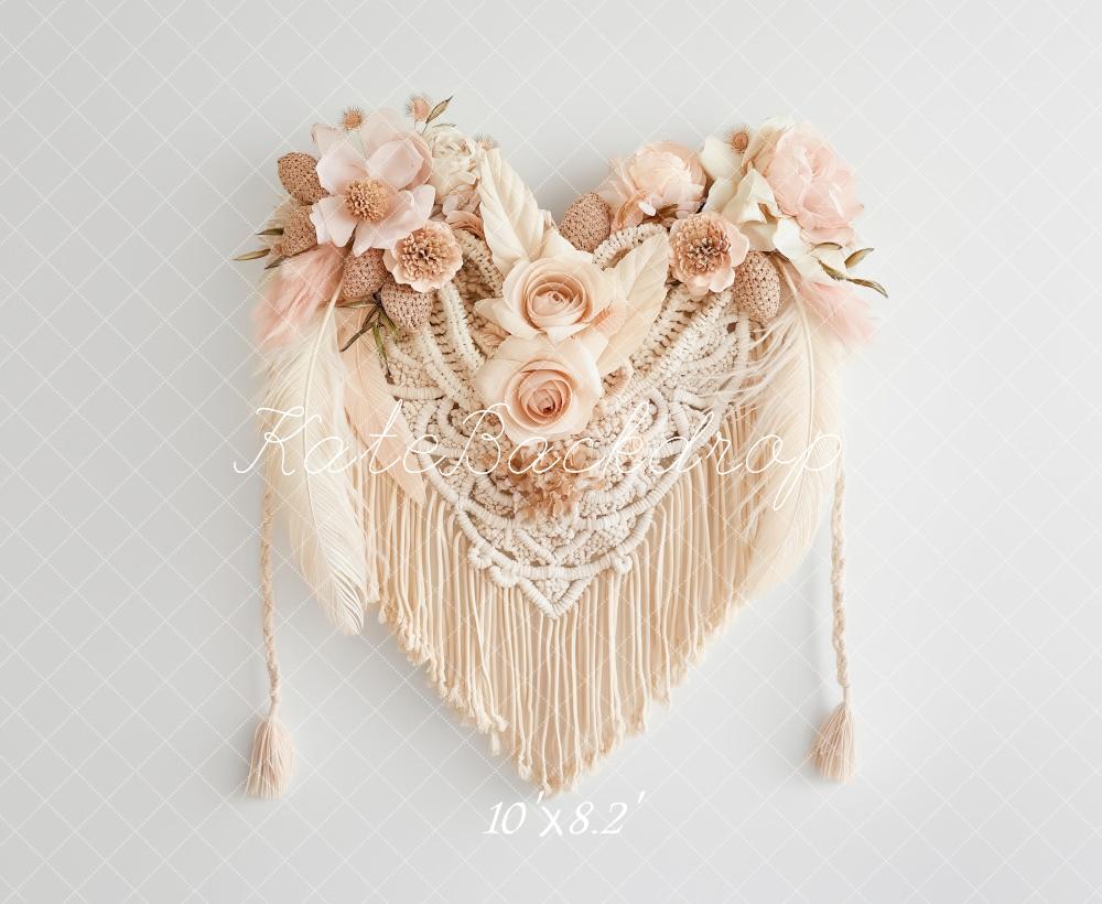 Kate Boho Macrame Floral Dusky Pink Backdrop Designed by Kerry Anderson