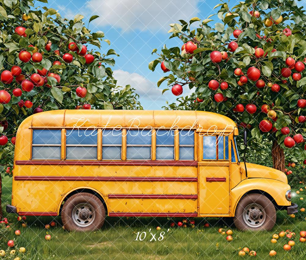 Kate School Bus Apple Orchard Backdrop Designed by Emetselch