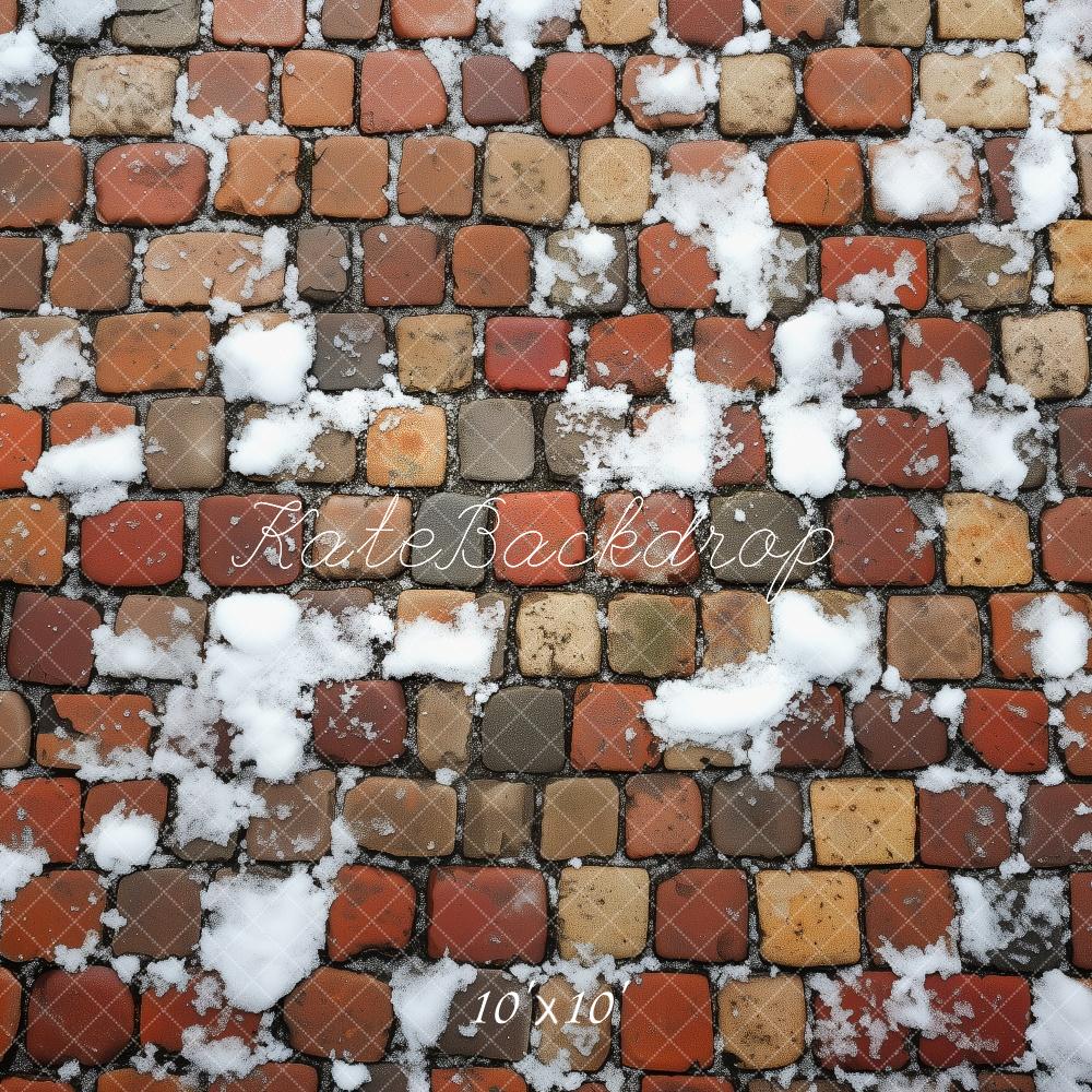 Winter Stone Snow Floor Foto Achtergrond Designed by Patty Roberts