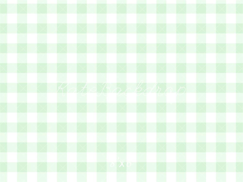Kate Mint Green Gingham Pattern Backdrop Designed by Mandy Ringe Photography