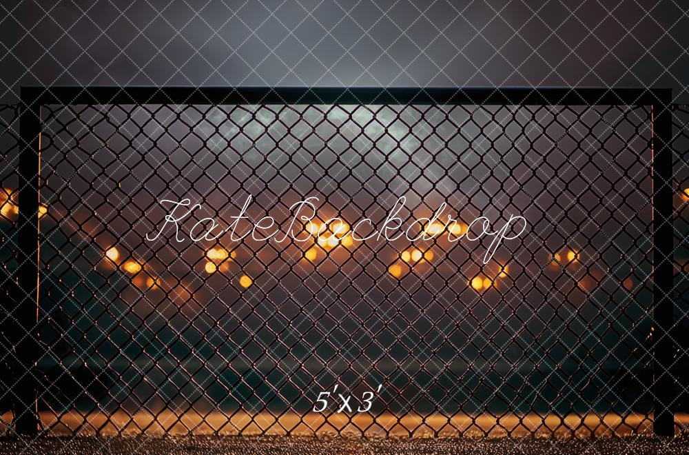 Kate Sports Chain Link Fence Bokeh Backdrop Designed by Mini MakeBelieve