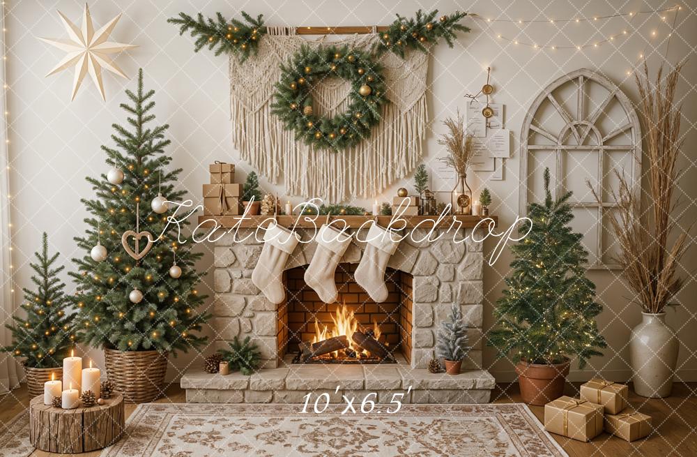 Corona de Navidad Boho Macramé para Chimenea Diseñado por Ashley Paul