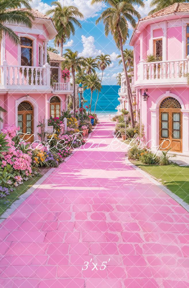 Fondo de Villa de Fantasía de Muñeca de Moda Rosa Playas Designed by Emetselch