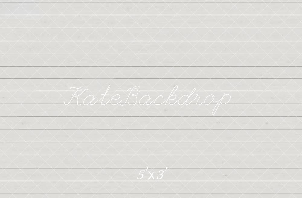Kate Gray Diamond Lattice Wood Planks Printed Backdrop Designed by Kate Image