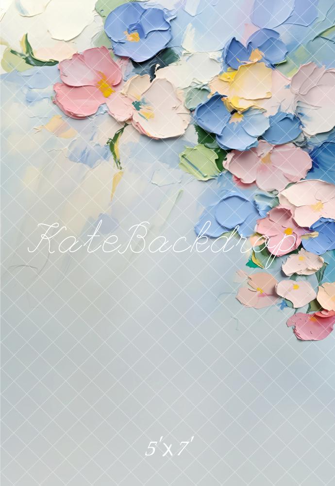 Kate Pastel Floral Abstract Texture Backdrop Designed by Emetselch