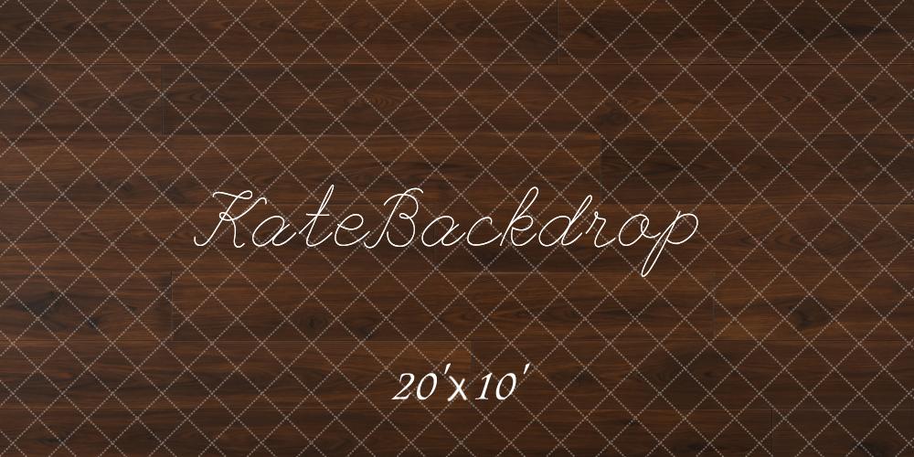 Kate Dark Brown Wood Floor Printed Backdrop Designed by Emetselch