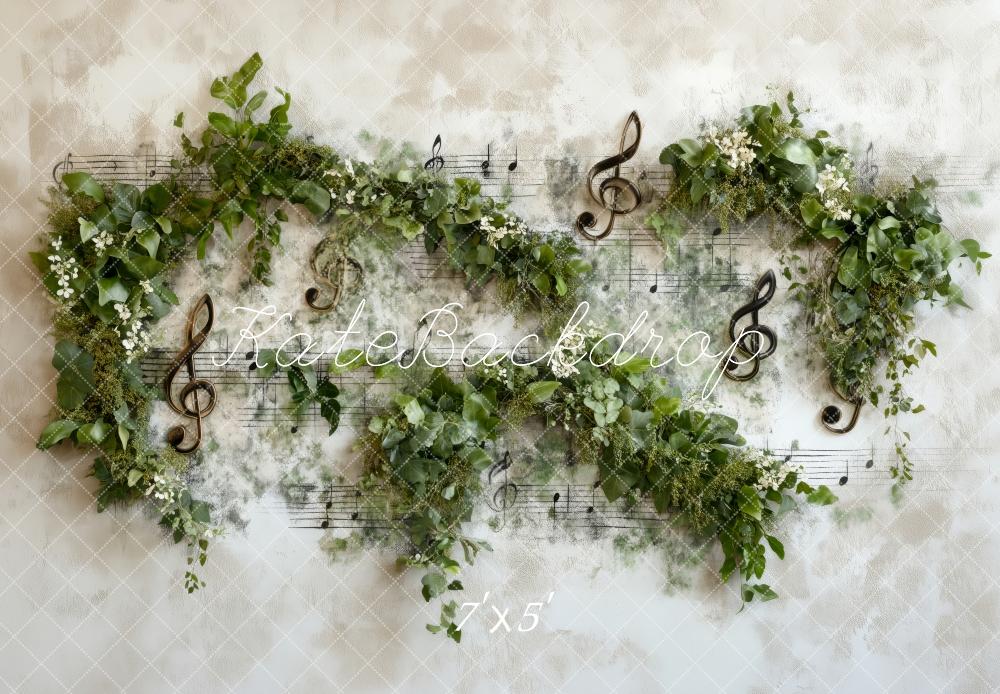 Kate Spring Music Notes Greenery Wall Backdrop Designed by Patty Roberts
