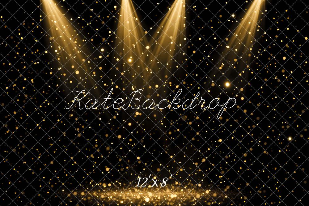 Kate Gold Spotlight Glitter Stage Backdrop Designed by Mini MakeBelieve