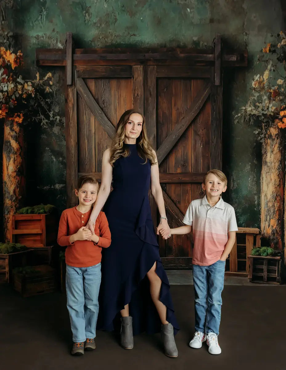 Kate Father's Day Rustic Barn Door Backdrop Designed by Mini MakeBelieve