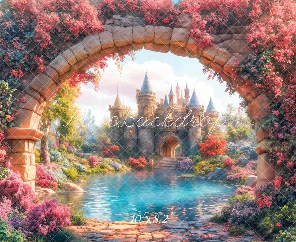 Kate Fairy Tale Castle Arch Garden Backdrop Designed by Emetselch
