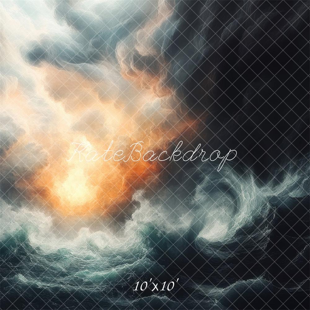Kate Dramatic Stormy Sky Sea Backdrop Designed by Laura Bybee