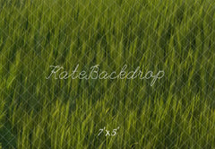 Kate Spring Green Grass Field Floor Printed Backdrop Designed by Kate Image