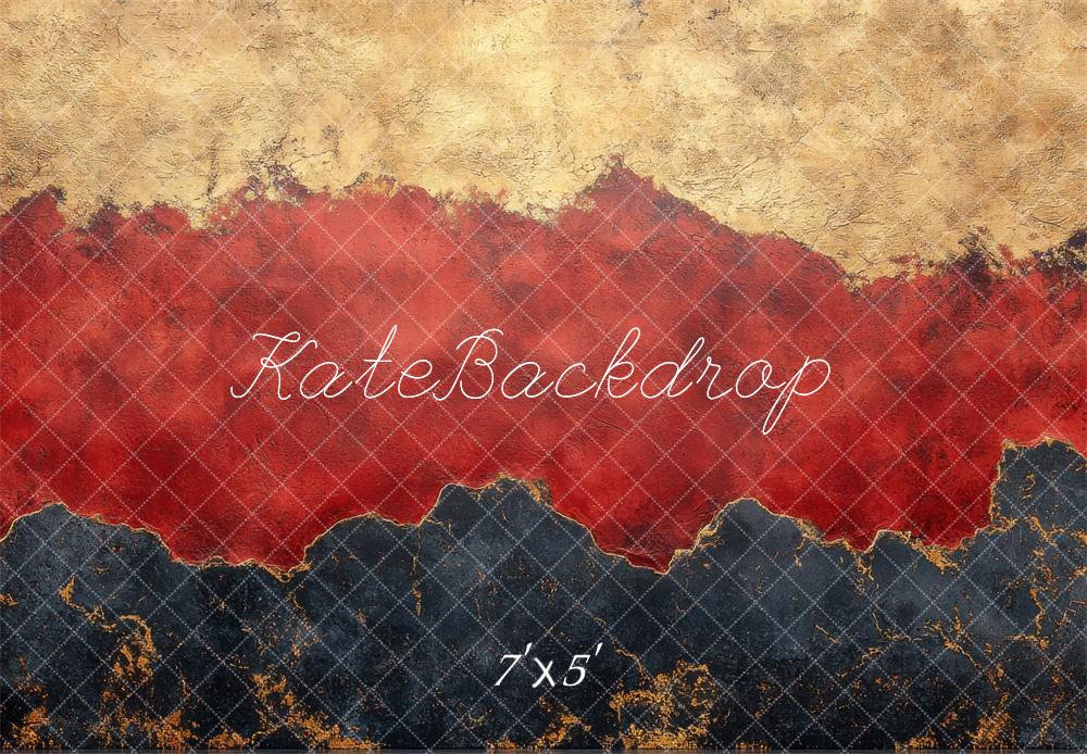 Kate Abstract Texture Gradient Gold Red Backdrop Designed by Mini MakeBelieve