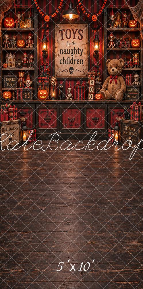 Kate Sweep Halloween Toy Cabinet Teddy Bear Printed Backdrop Designed by Vertigo Productions
