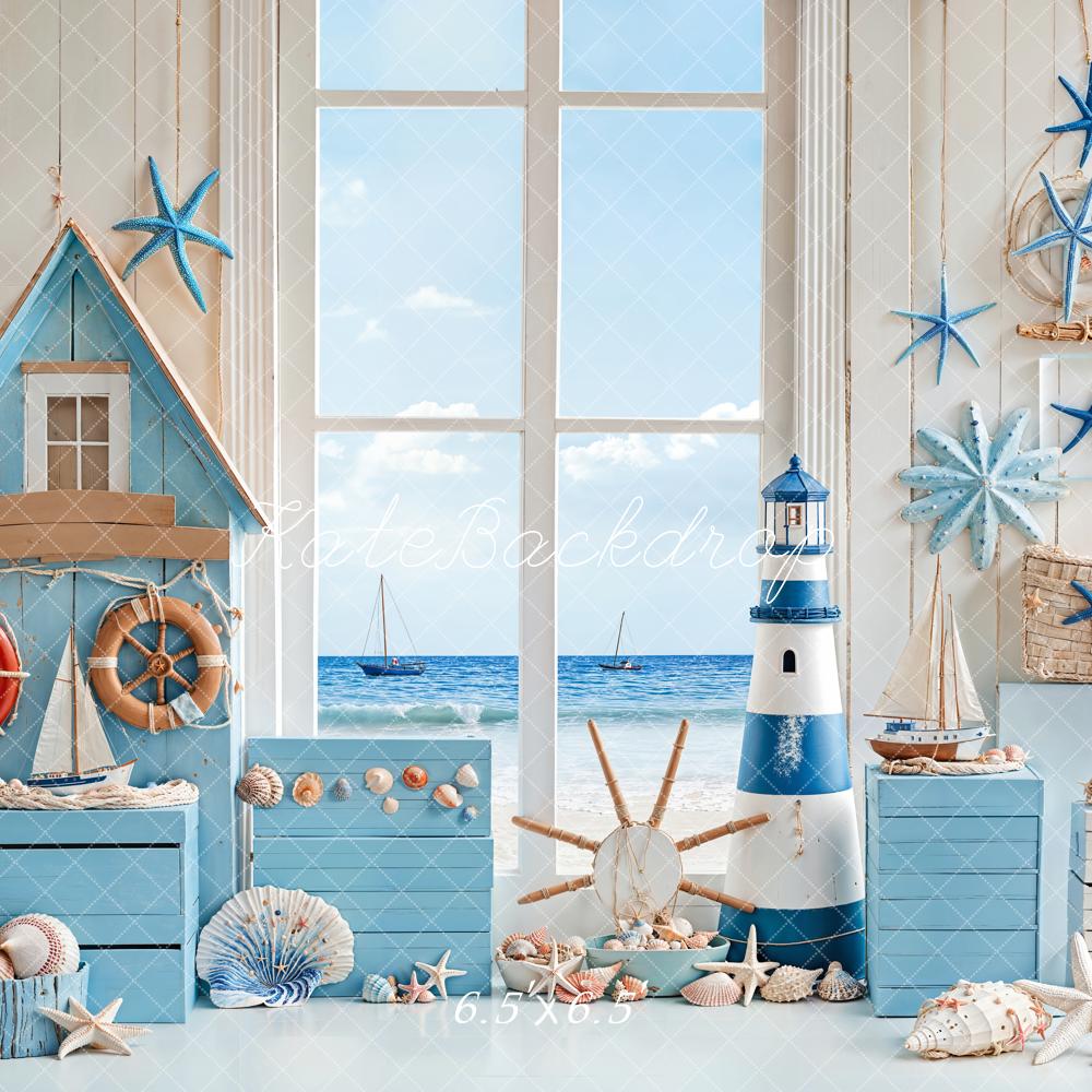 Smash Cake Nautico Spiaggia Faro Stella Marina Sfondo Designed by Emetselch