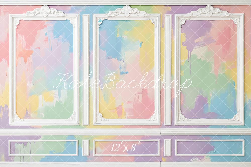 Kate Pastel Abstract Texture Vintage Wall Backdrop Designed by Chain Photography