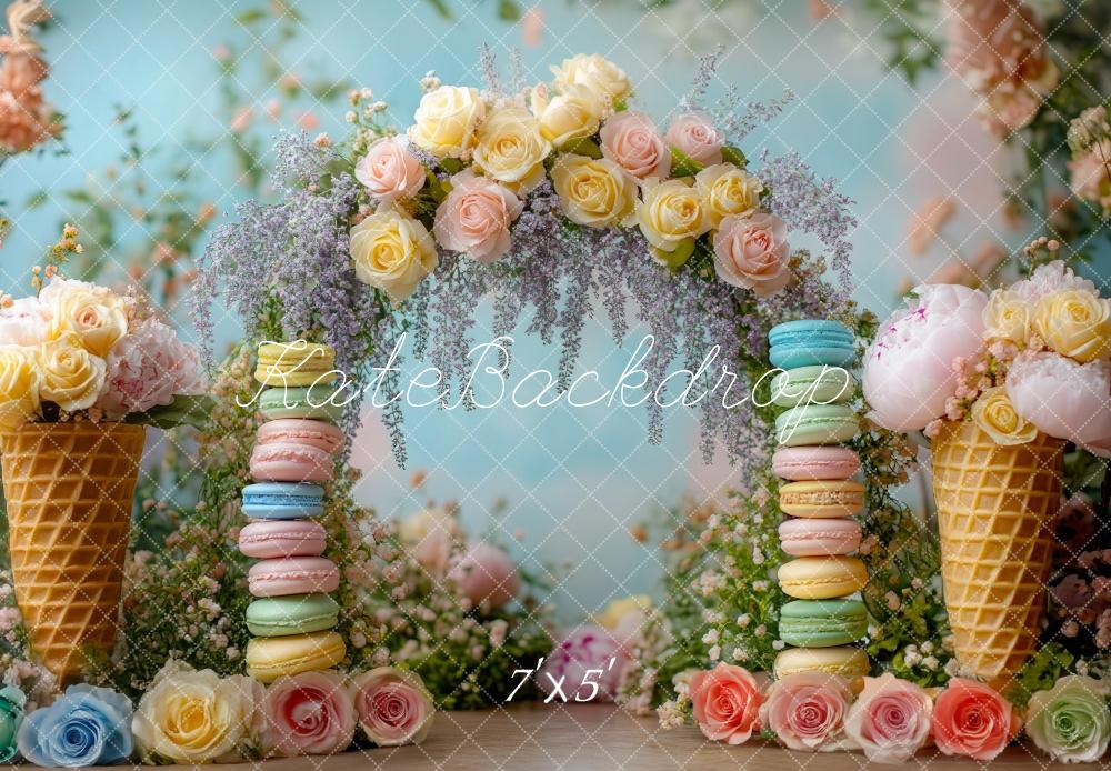 Kate Cake Smash Flower Arch Macaron Sweet Backdrop Designed by Mini MakeBelieve