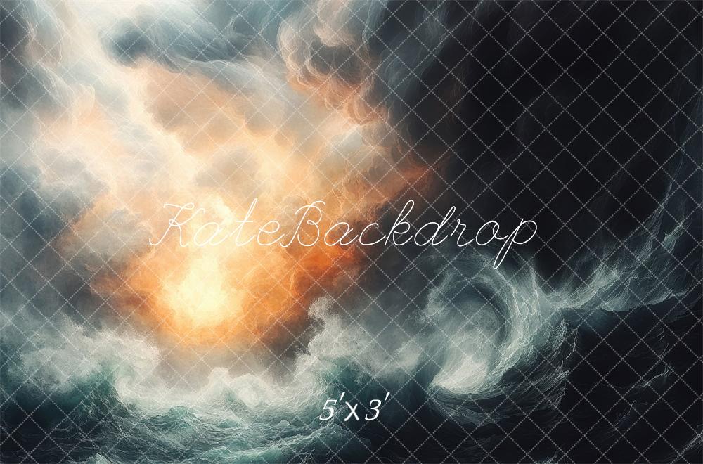 Kate Dramatic Stormy Sky Sea Backdrop Designed by Laura Bybee