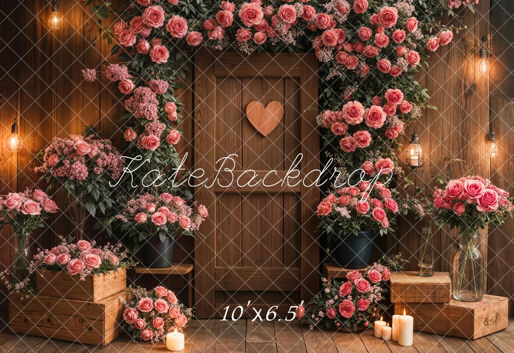 Fondo de Boda Rústico con Arco Floral Diseñado por Emetselch