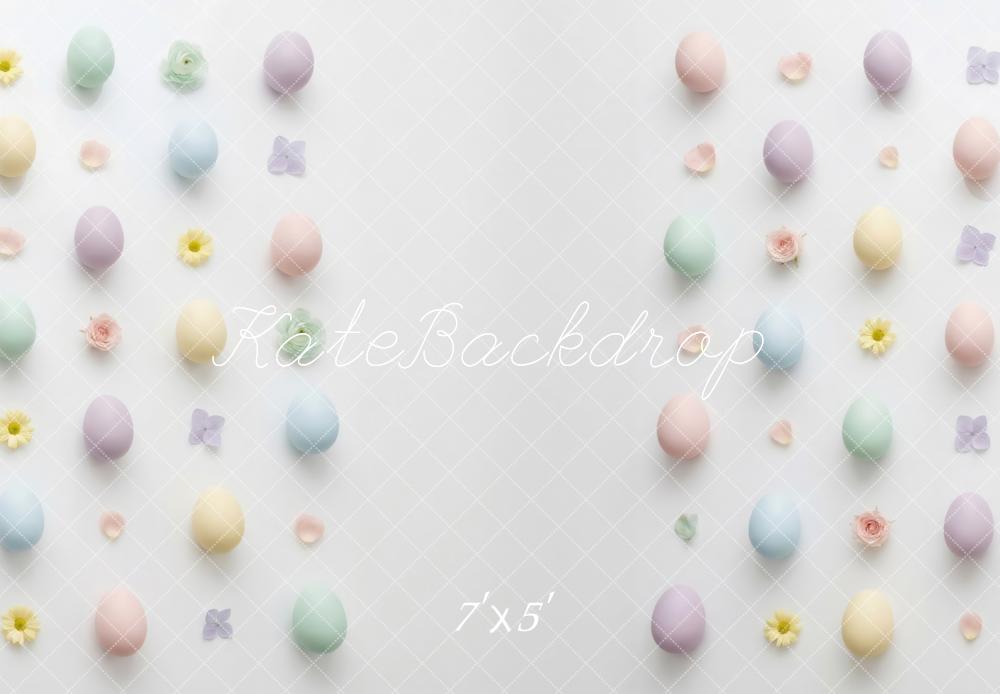 Kate Easter Pastel Eggs Flowers Floor Backdrop Designed by Mini MakeBelieve