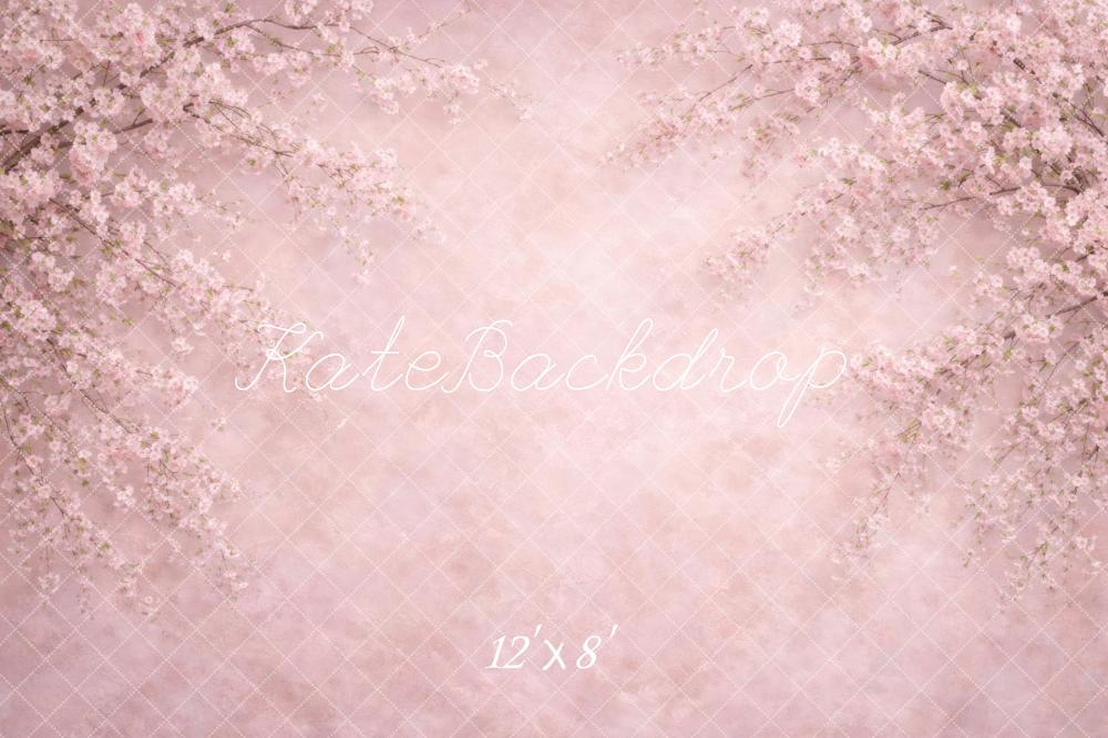 Kate Spring Pink Flower Arch Branches Printed Backdrop Designed by Vertigo Productions