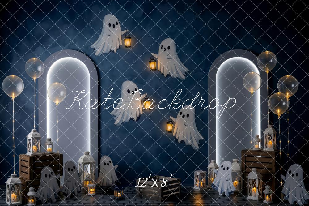 Kate Halloween Ghosts Night Lanterns Balloons Arches Backdrop Designed by Patty Roberts