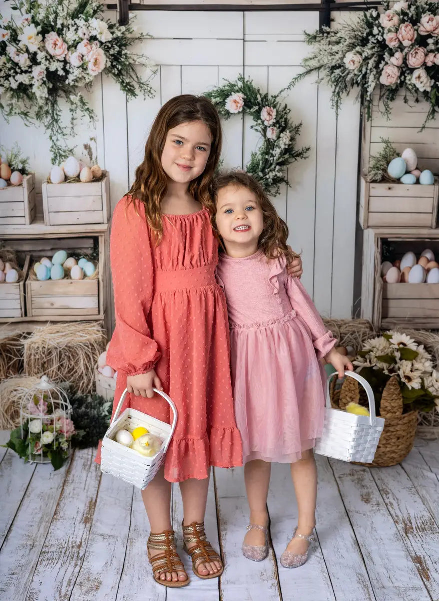 Easter Floral Egg Farmhouse Foto Achtergrond Designed by Emetselch