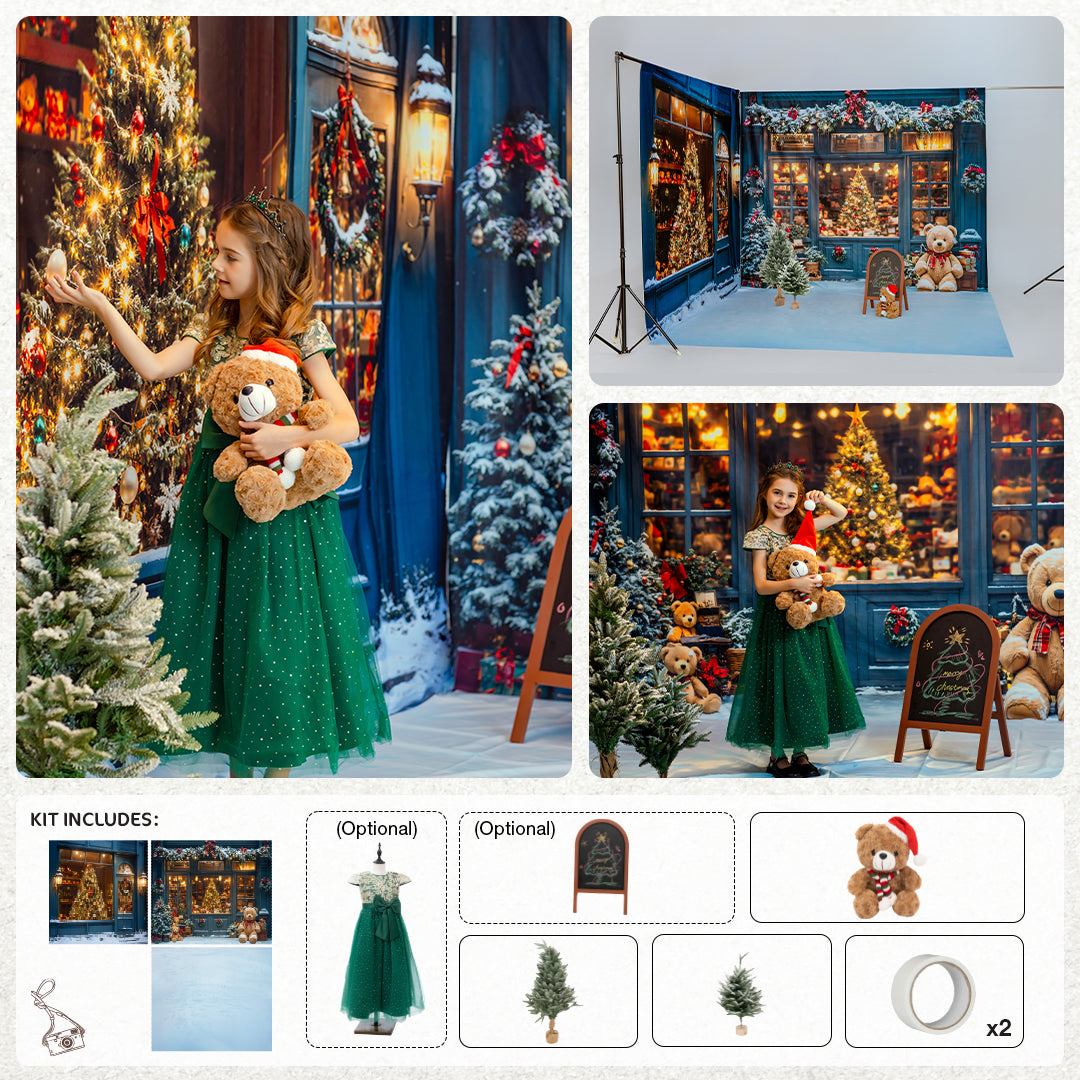 Kate Christmas Shop Roomset Photo Kit Photography Backdrops&Props Themed Bundle