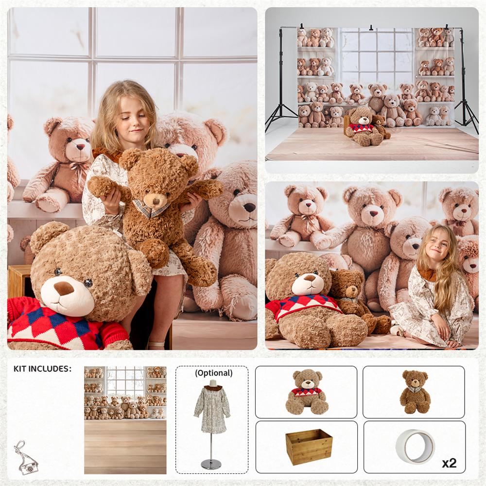 Kate Cake Smash Brown Teddy Bear Photo Kit Photography Backdrops&Props Themed Bundle