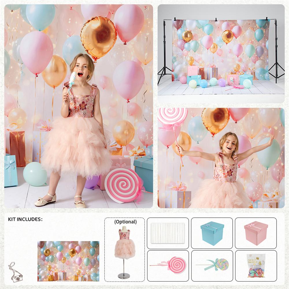RTS Kate Cake Smash Birthday Gift Box Balloon Photo Kit Photography Backdrops&Props Themed Bundle