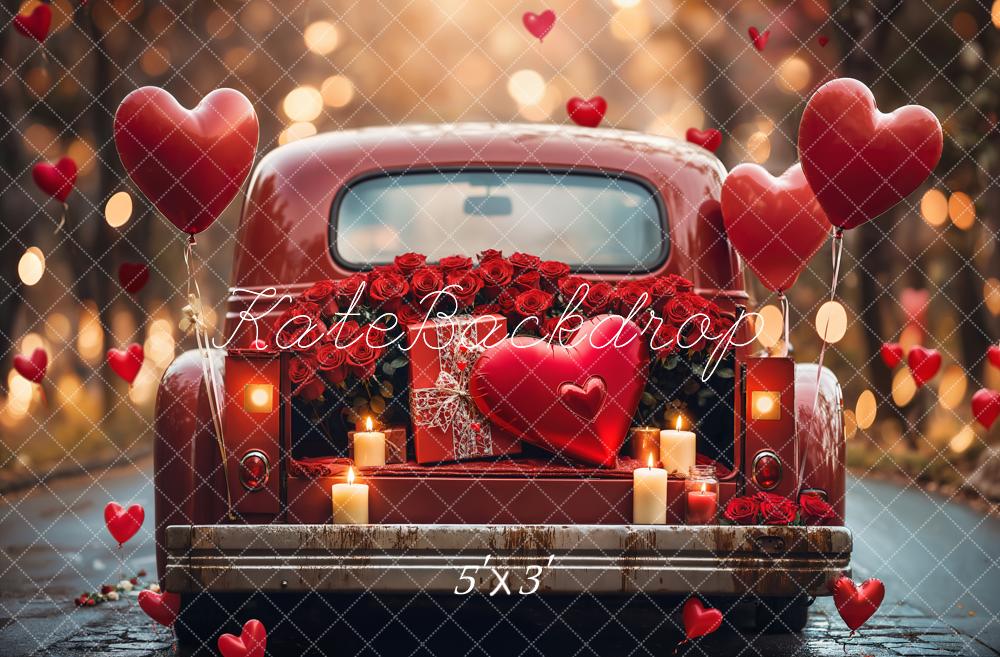 Fondo de globos de corazón para el Día de San Valentín